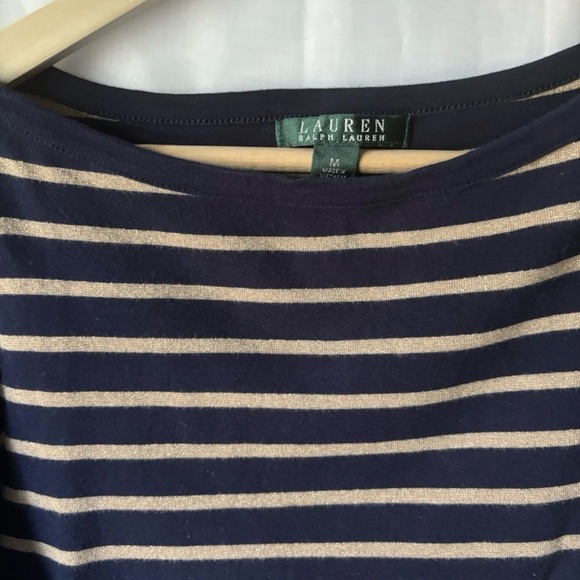 Ralph Lauren Striped Navy and Beige Tunic - Picture 2 of 4